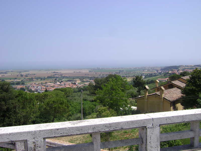 The beautiful landscape of hills and Adriatic Sea